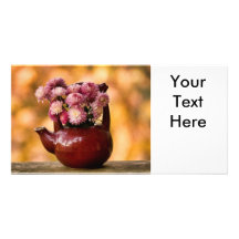 Mums in a Teapot Photo Custom Photo Card