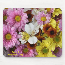 Mums & Peruvian Lily Mousepad