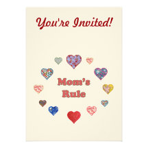 Mum's Rule Personalised Invitation