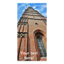 Munchen church tower custom photo card