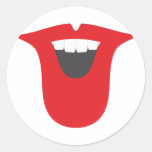 Mund Lippen mouth lips Runde Sticker