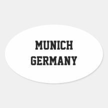 Munich Germany oval stickers