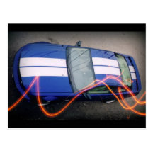 Muscle car-blue Postcard