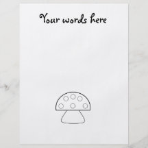 Mushroom lineart full color flyer