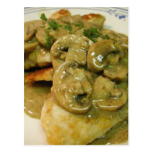 Mushrooms Chicken Post Card