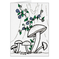 Mushrooms & Morning Glories card cards