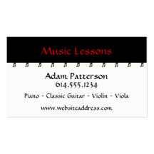 Music Business Card :: Little Black Notes