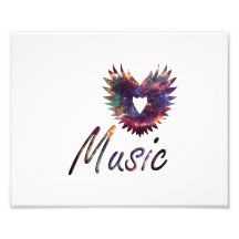 Music heart wing below nebula 1 art photo