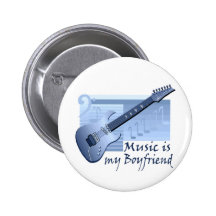 Music is my Boyfriend T-shirts and Gifts. Pins