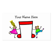 Music Kids Business Card Template