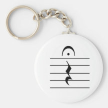Music Notation Rest Blank Key Chains