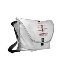Music Notation Rest with Shut up Maroon Messenger Bag