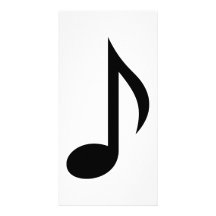 Music note photo card template