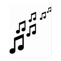 music notes icon post cards