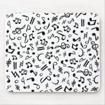 music notes mouse pad