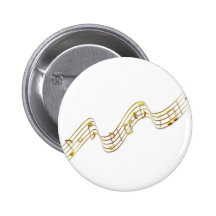 music notes pinback buttons