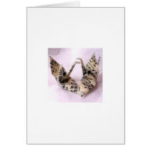Music Peace Cranes Greeting Card
