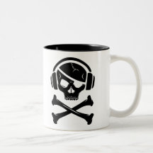 Music Pirate Piracy anti-riaa icon Coffee Mugs
