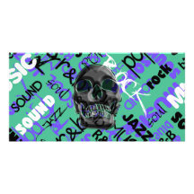 Music Skull Photo Cards