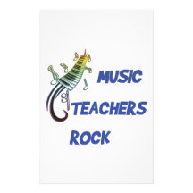 MUSIC TEACHERS ROCK STATIONERY PAPER