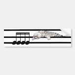 Musical Bengal cat Bumper Sticker