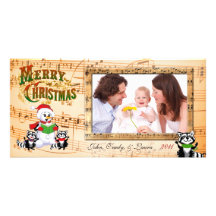 Musical Christmas Greetings Personalised Photo Card