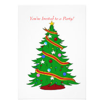 Musical Christmas Tree Custom Invite
