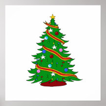 Musical Christmas Tree Print
