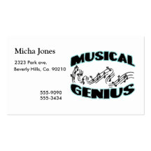 Musical Genius Music Notes Business Card
