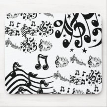 Musical Note Collage Mouse Pad
