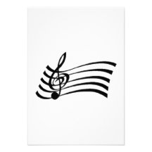 Musical Note Personalized Invitation
