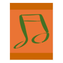 Musical Note Post Card