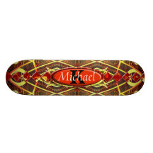 Musical Notes Color Burst Monogram Skateboards