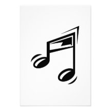 Musical Notes Custom Invitation