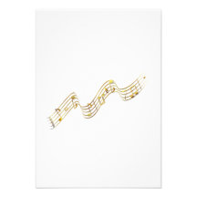 Musical Notes Custom Invitations