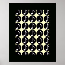 musical notes decor poster