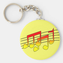 musical notes key chain