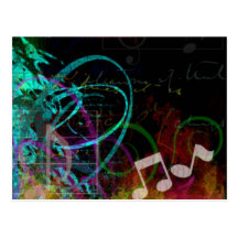 Musical Notes Post Card