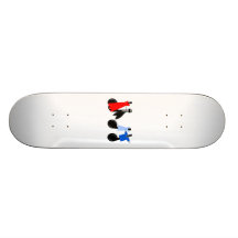 Musical Notes Wearing Clothes Skate Board
