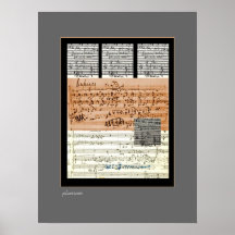 Musical Score Collage Posters