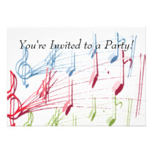 Musical Staff Invitation