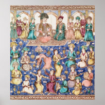 Musicians and dancers print