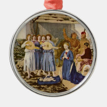 Musicians Worshipping Christ by Geburt Christi Christmas Tree Ornament
