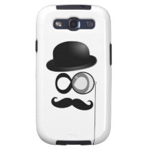 mustache and monocle man galaxy SIII covers