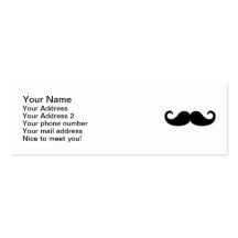 Mustache Beard Business Card