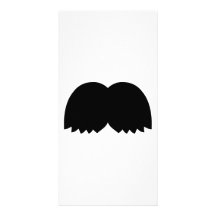 Mustache beard customized photo card