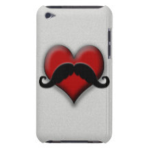 Mustache Red Heart iPod Case-Mate Cases