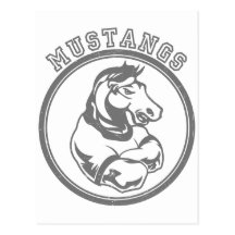 Mustangs Sports Graphic Postcards