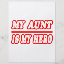 My Aunt Is My Hero Personalized Flyer