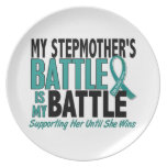 My Battle Too Stepmother Ovarian Cancer Party Plate